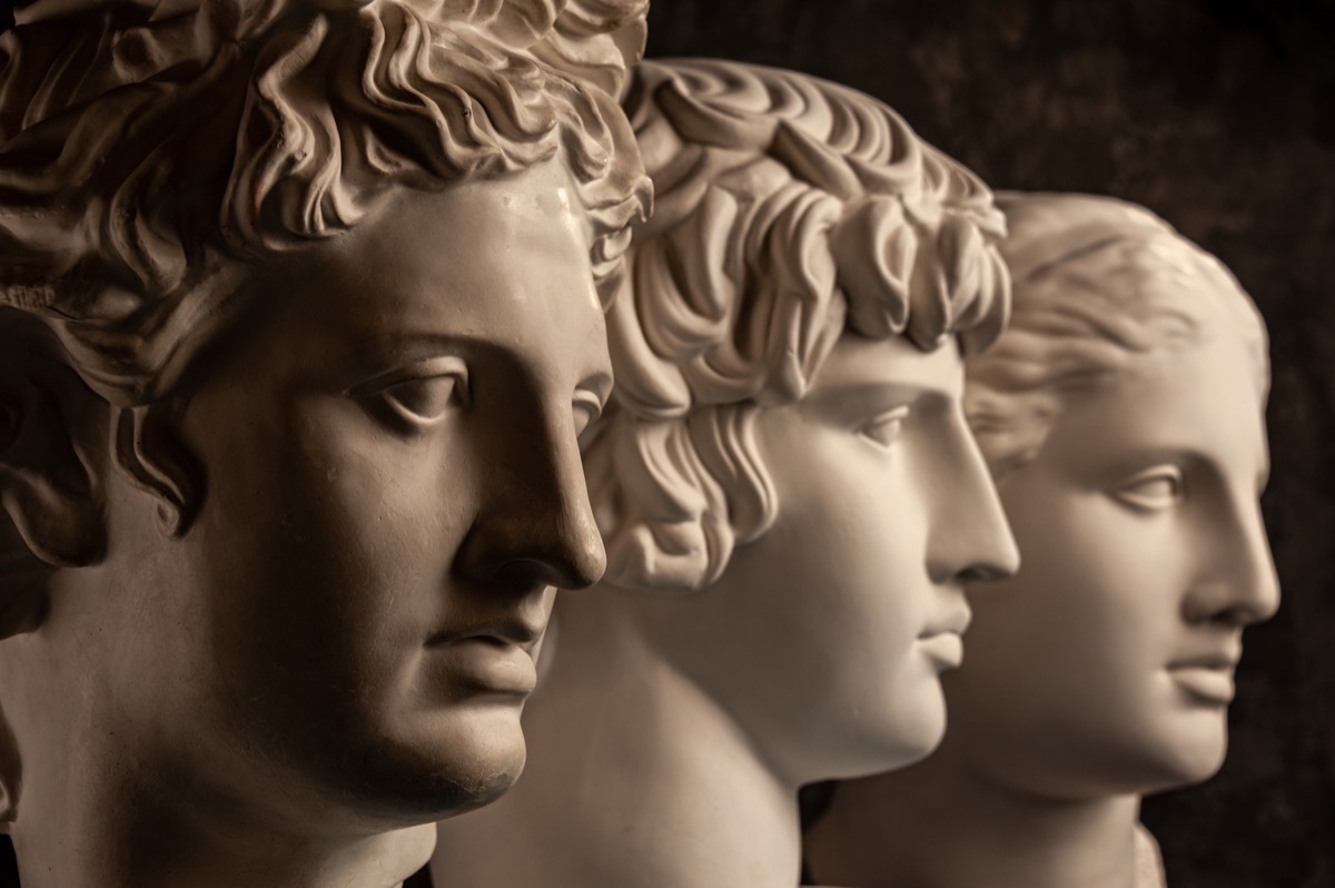 ancient statues human heads