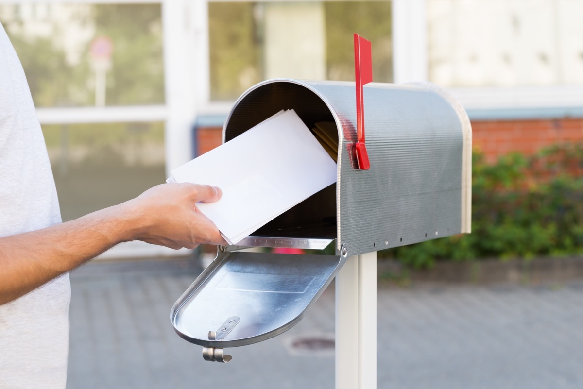 Person getting the mail