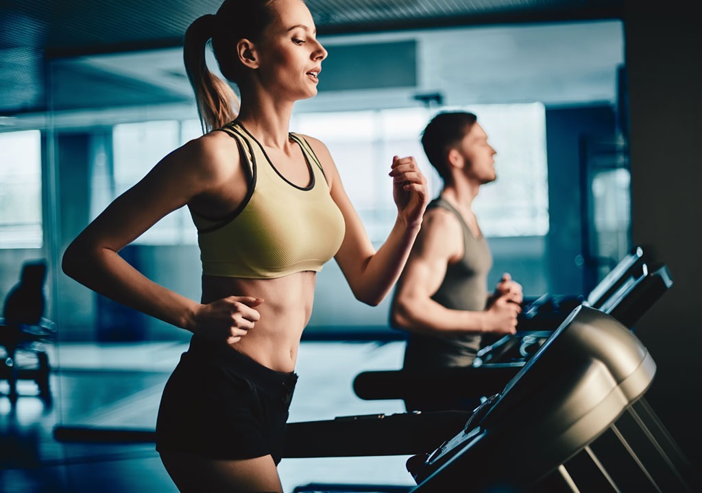 running on treadmill