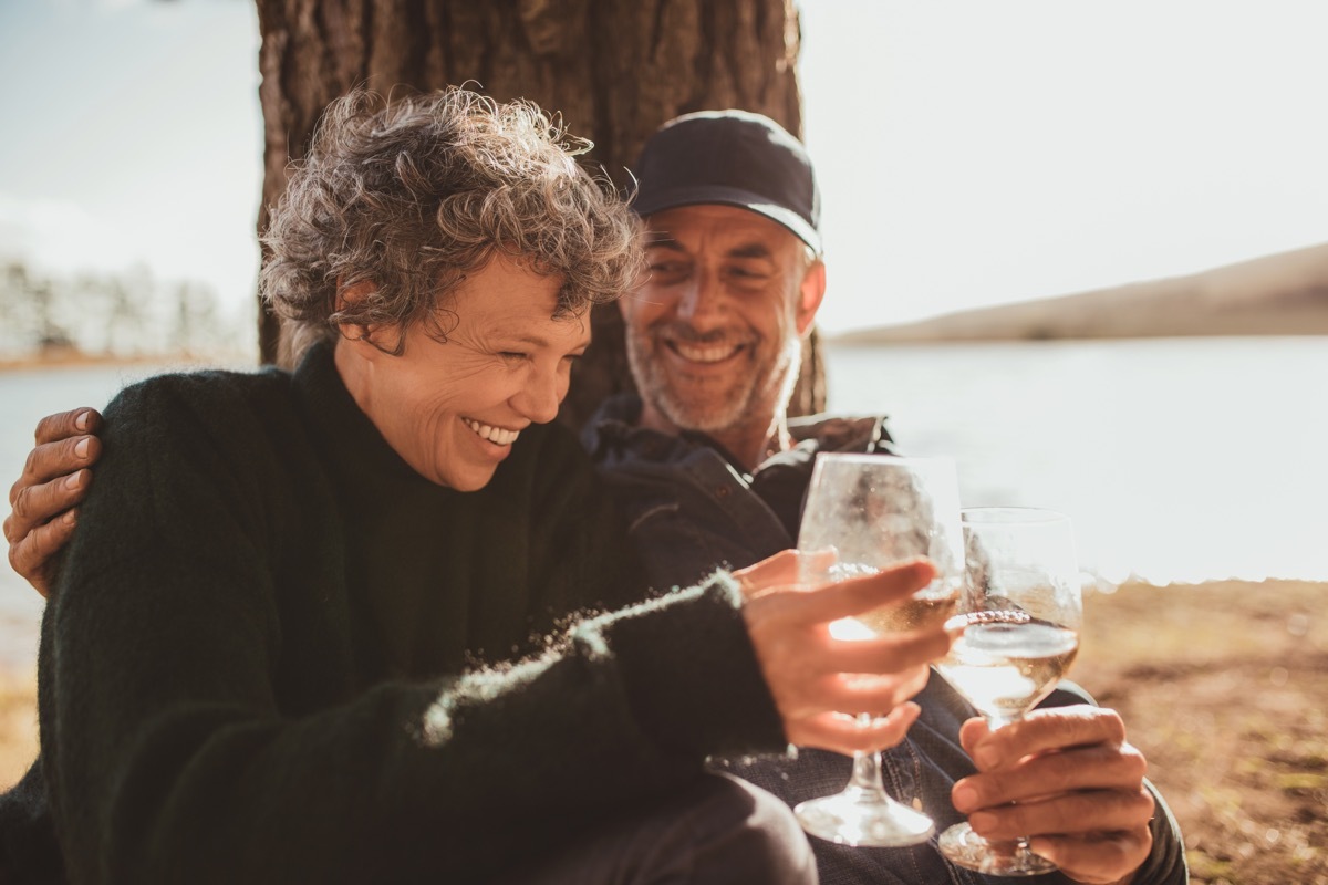 couple having a picnic with wine, better husband