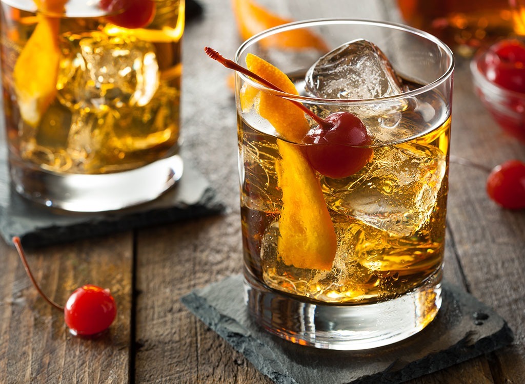 Low calorie old fashioned cocktail