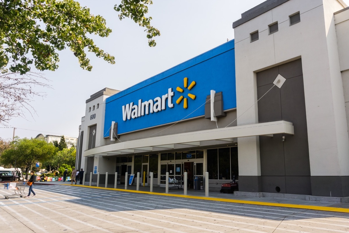 Walmart store on a sunny day, south San Francisco bay area