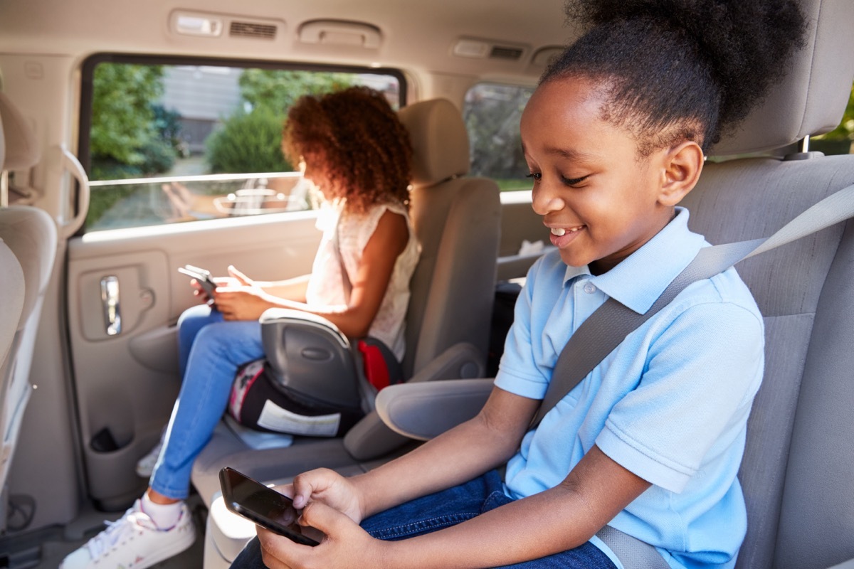 Children Using Digital Devices On Car Journey, diy hacks