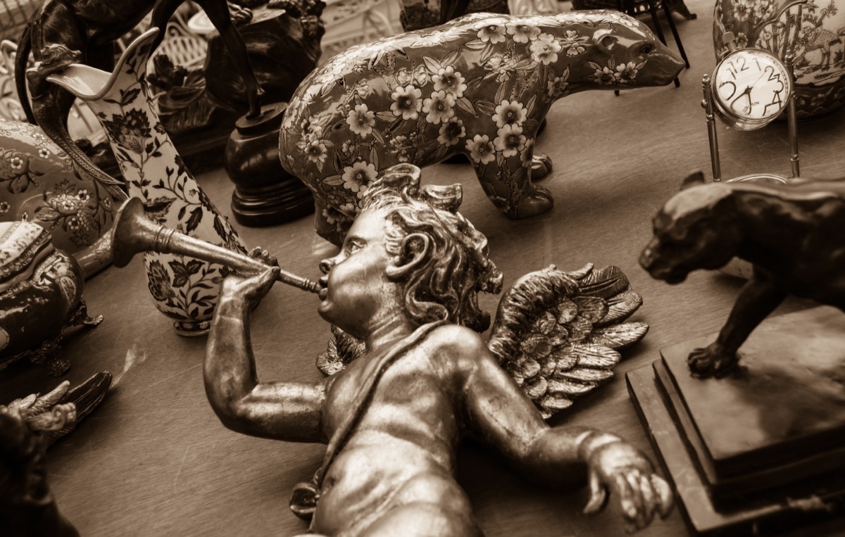 old bronze cherub statue, titanic artifacts