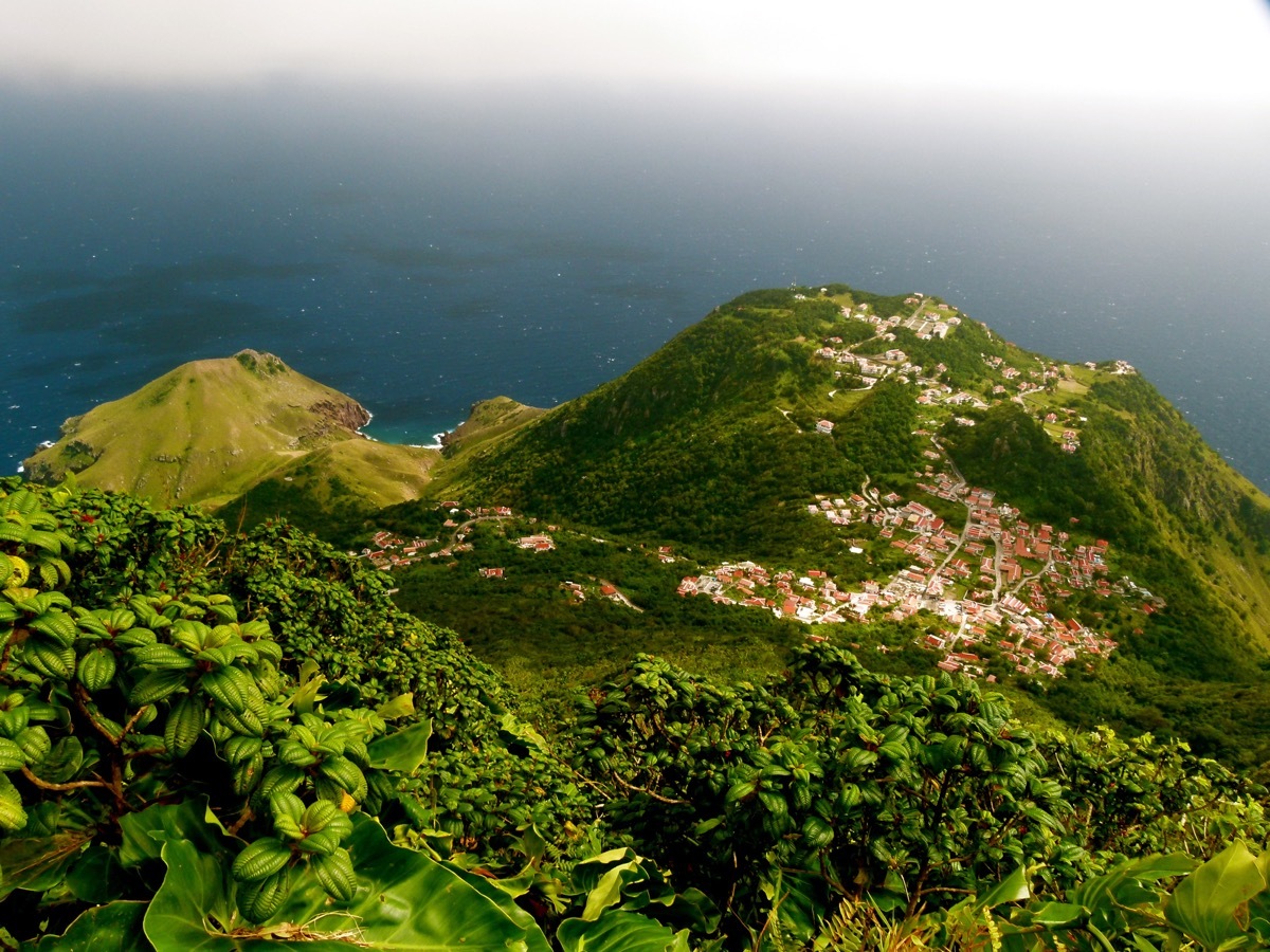 The view of Saba from the top