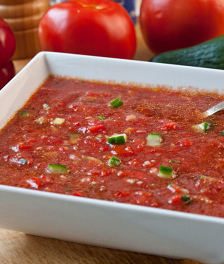 Roasted garlic gazpacho recipe