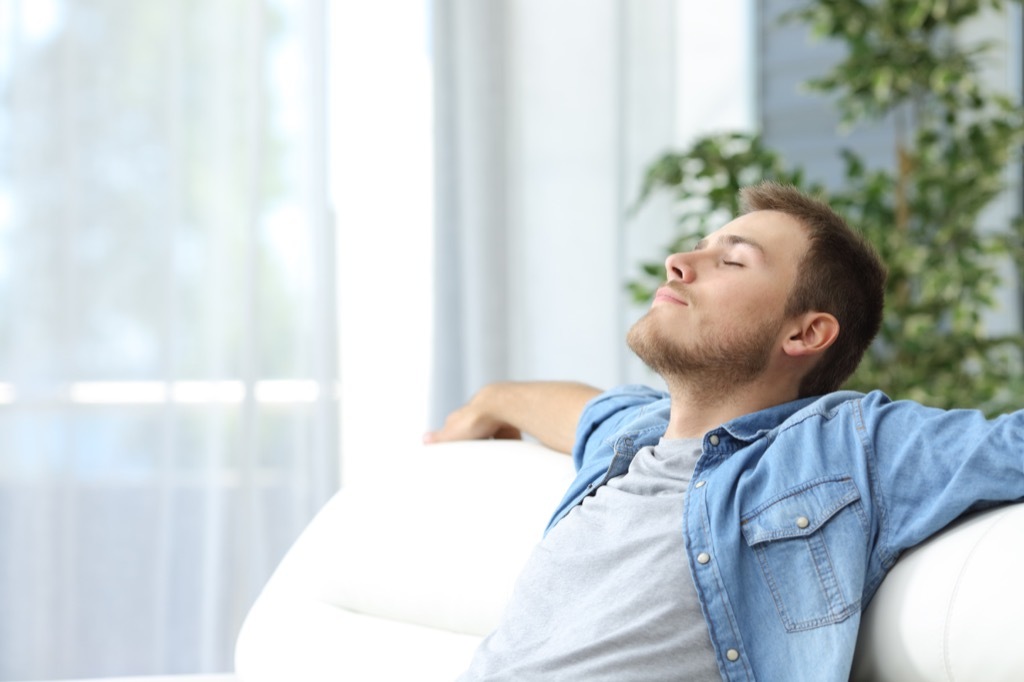 relaxed man, chilling out