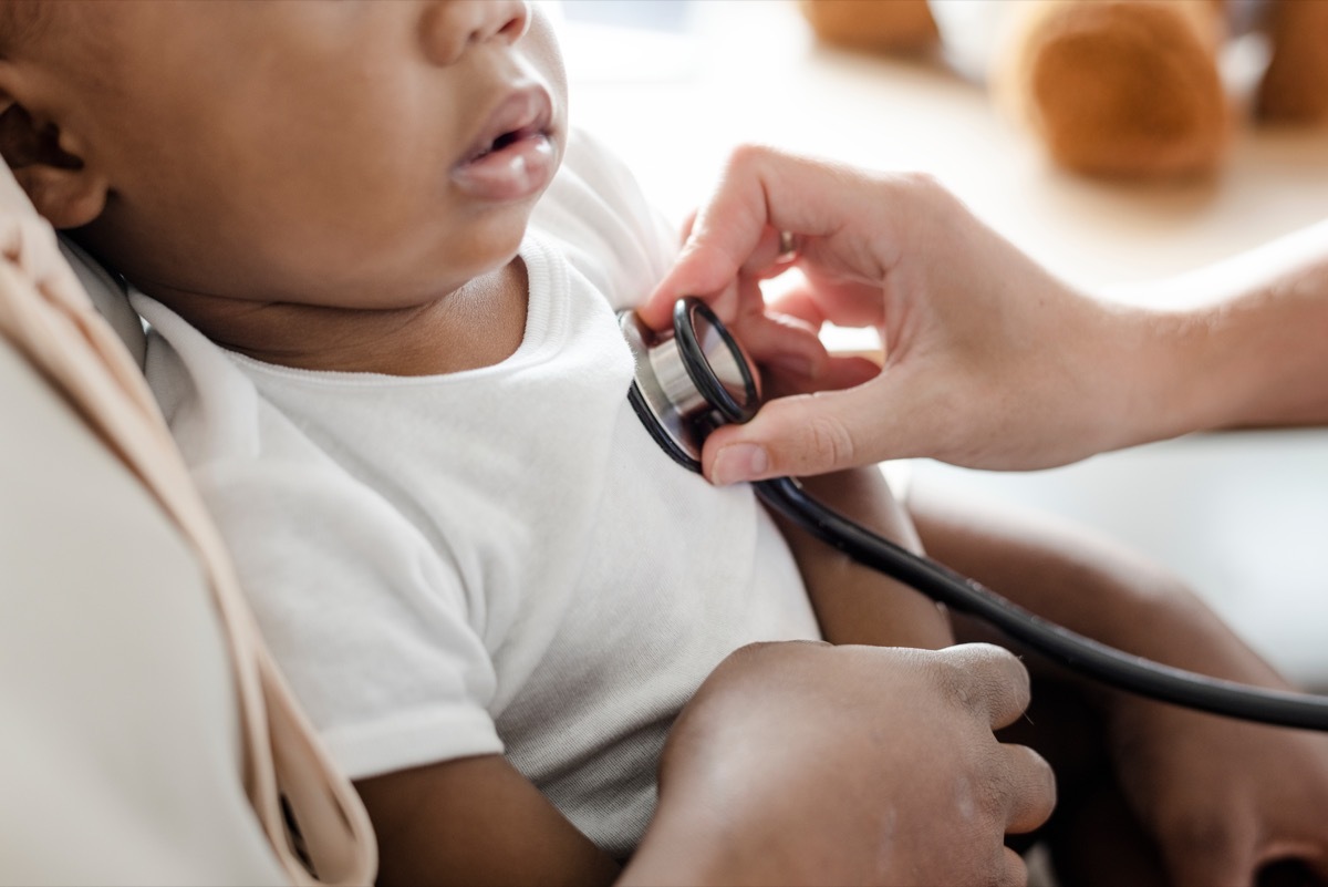 Baby visiting the doctor for a checkup