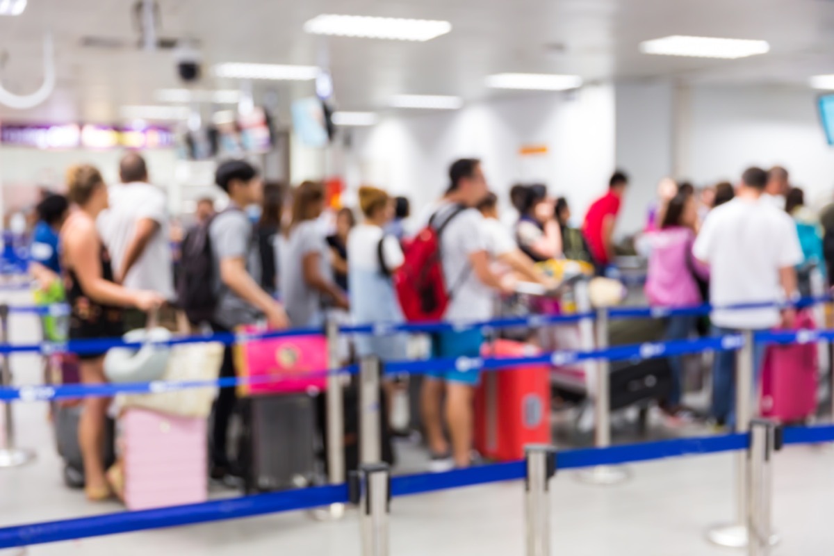 TSA line at airport