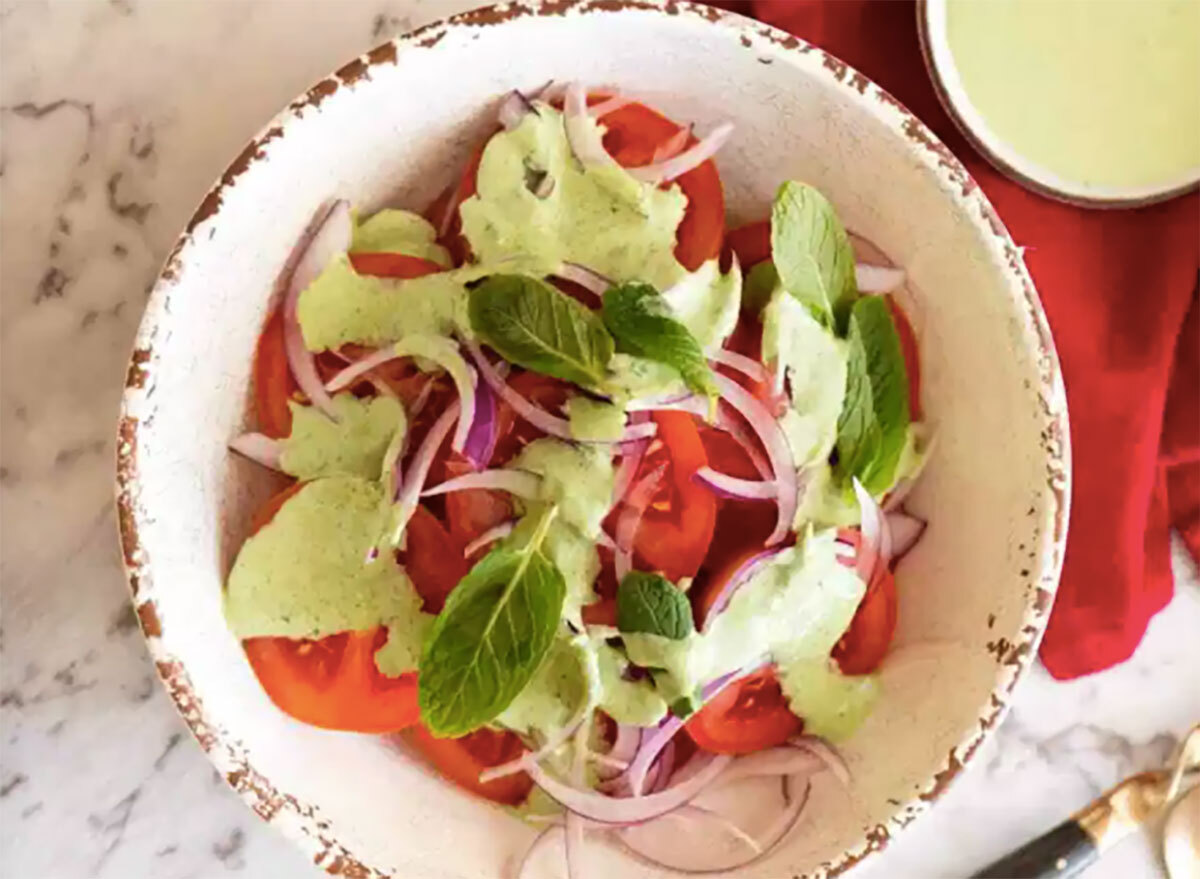 bowl of indian tomato salad