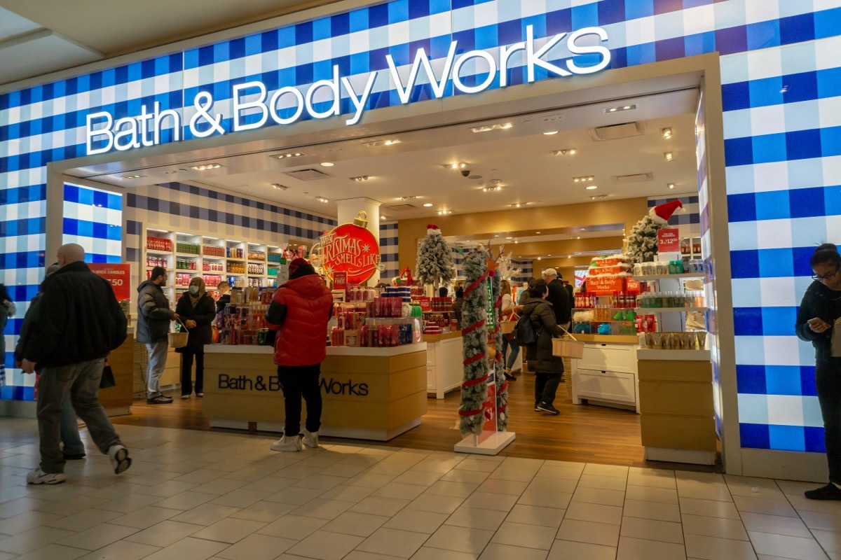 People Shopping at Bath and Body Works