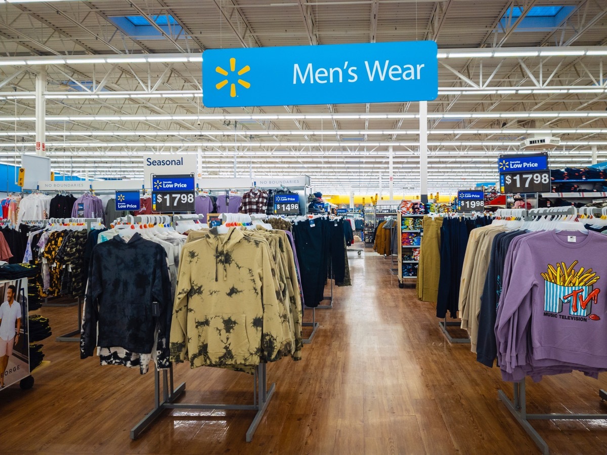 shirts on sale in men's wear section of walmart