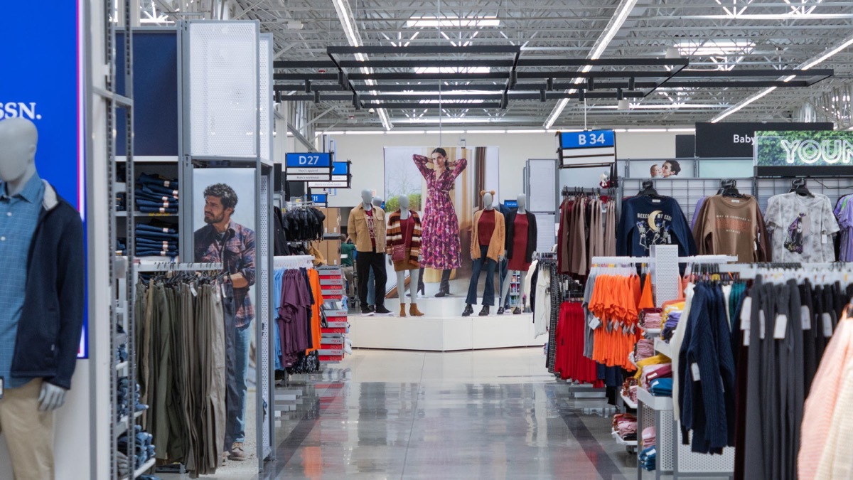 walmart store of the future apparel department concept