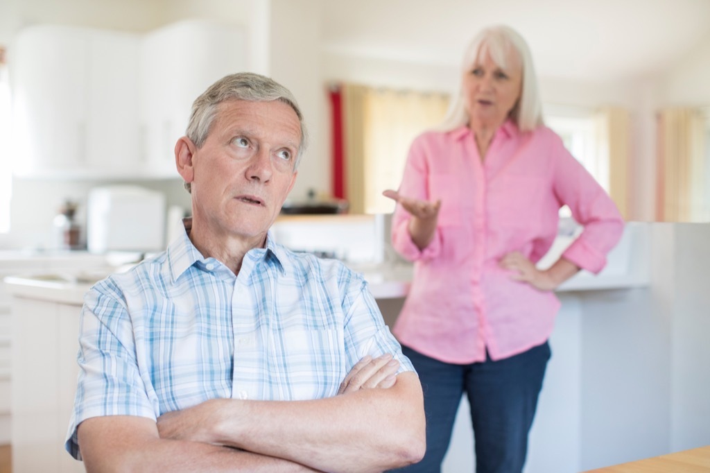 Older Couple Fighting Over 40