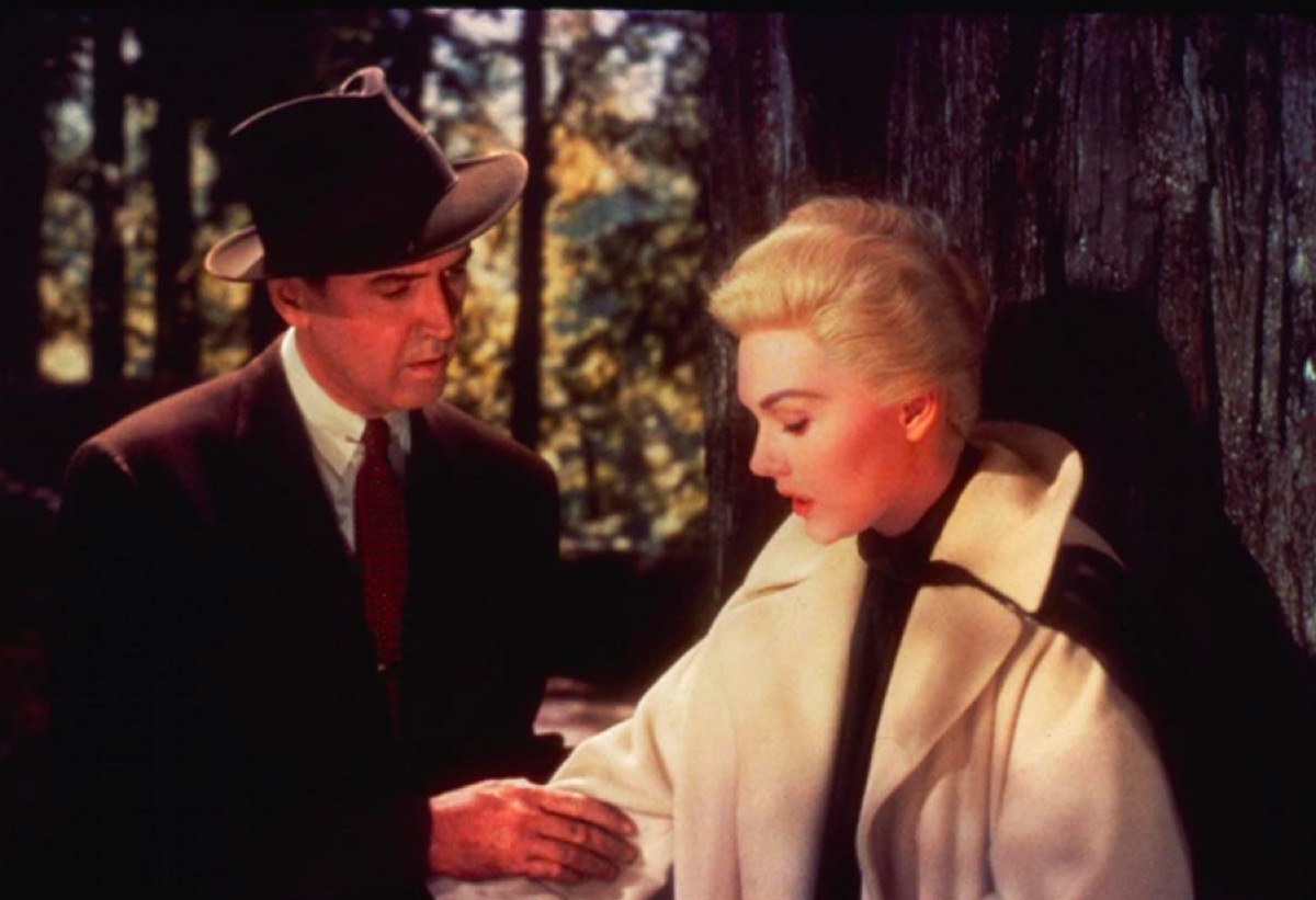 Jimmy Stewart and Kim Novak in Vertigo