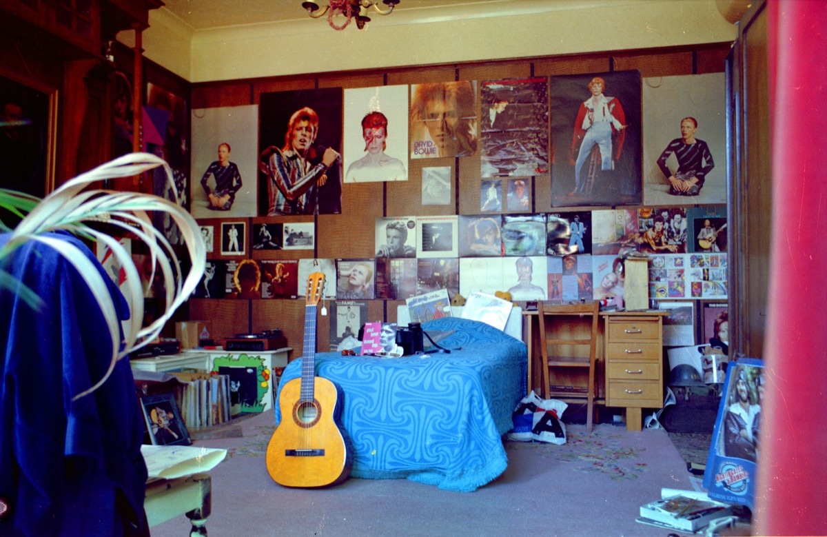 A 1970s Bedroom Covered in Posters 1970s Home Decor