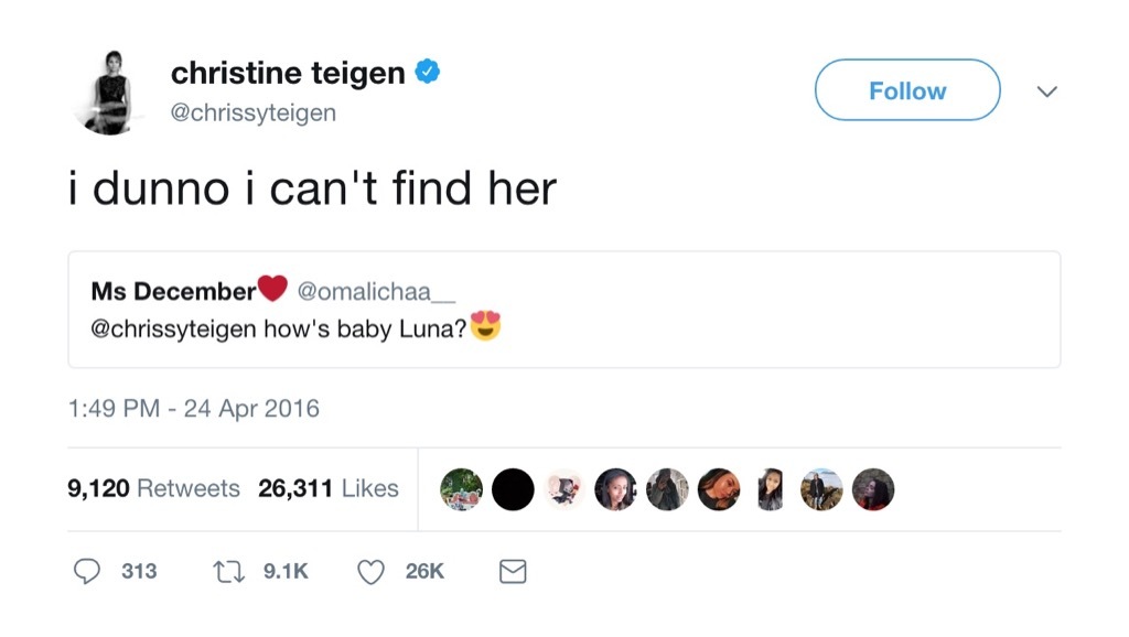 Chrissy Teigen funny twitter