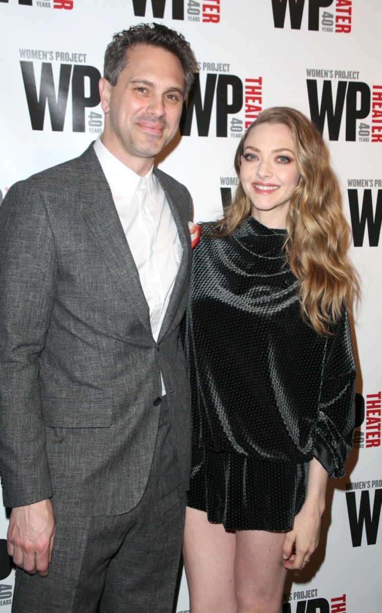 Thomas Sadowski and Amanda Seyfried WP Theater's 40th Anniversary Gala in 2019