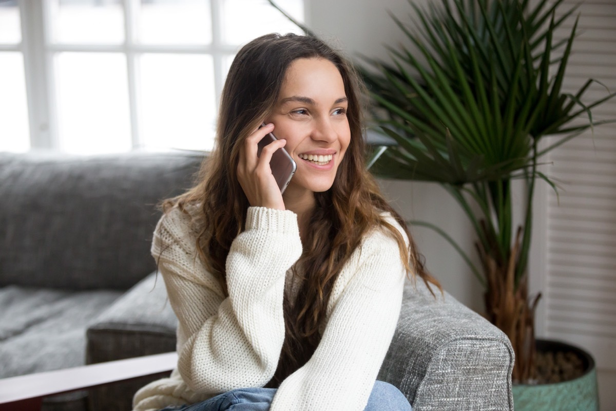 Woman on phone call