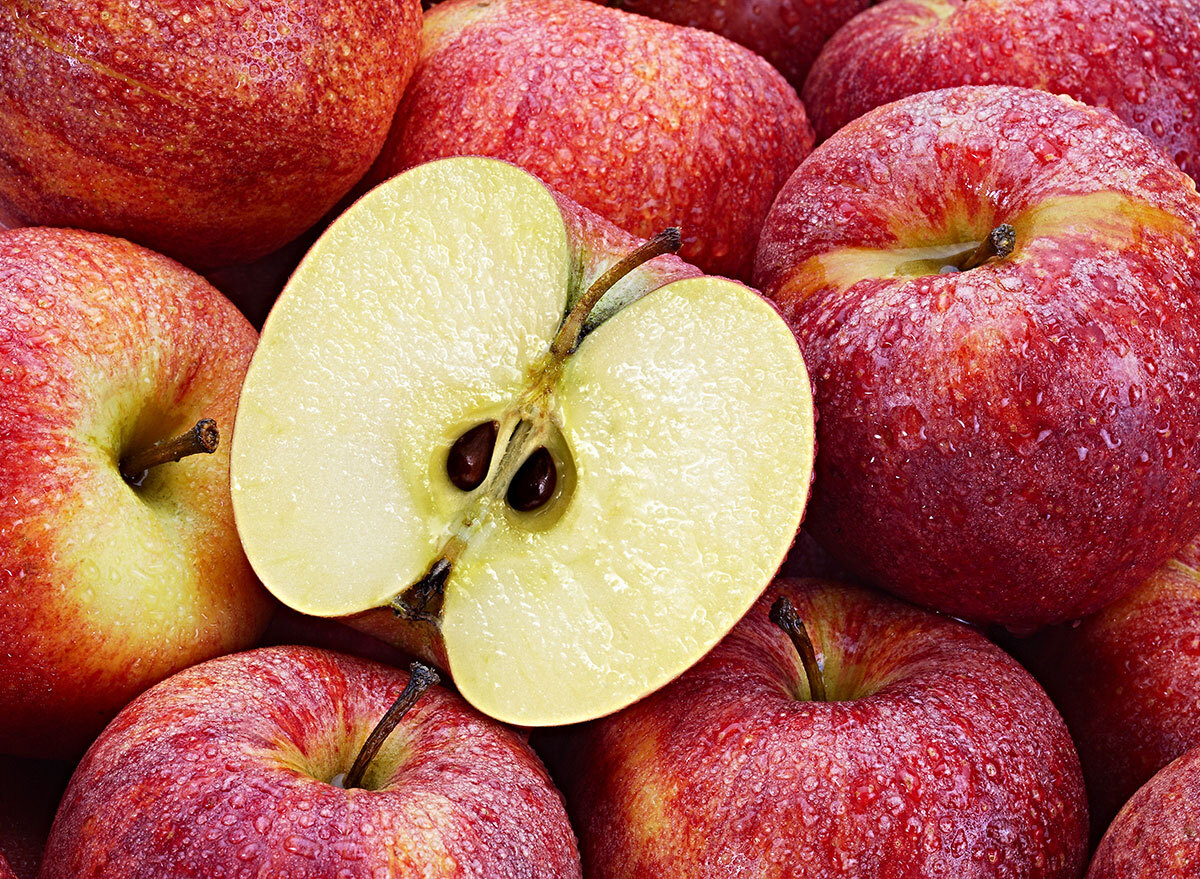 apples bunch sliced apple seeds showing