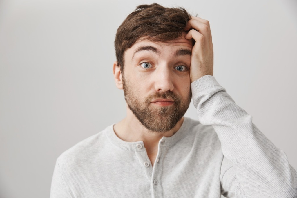 man with bushy eyebrows