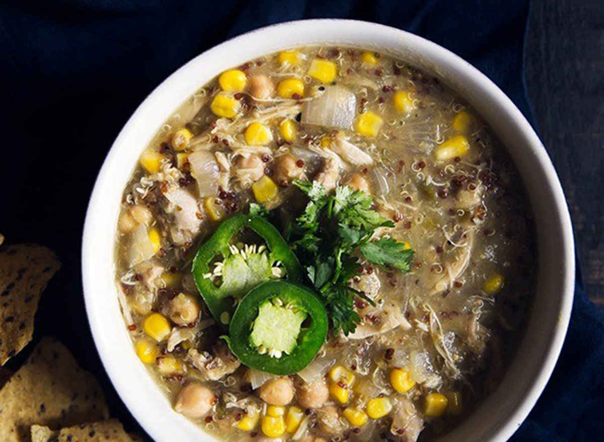 slow cooker salsa verde chicken chili