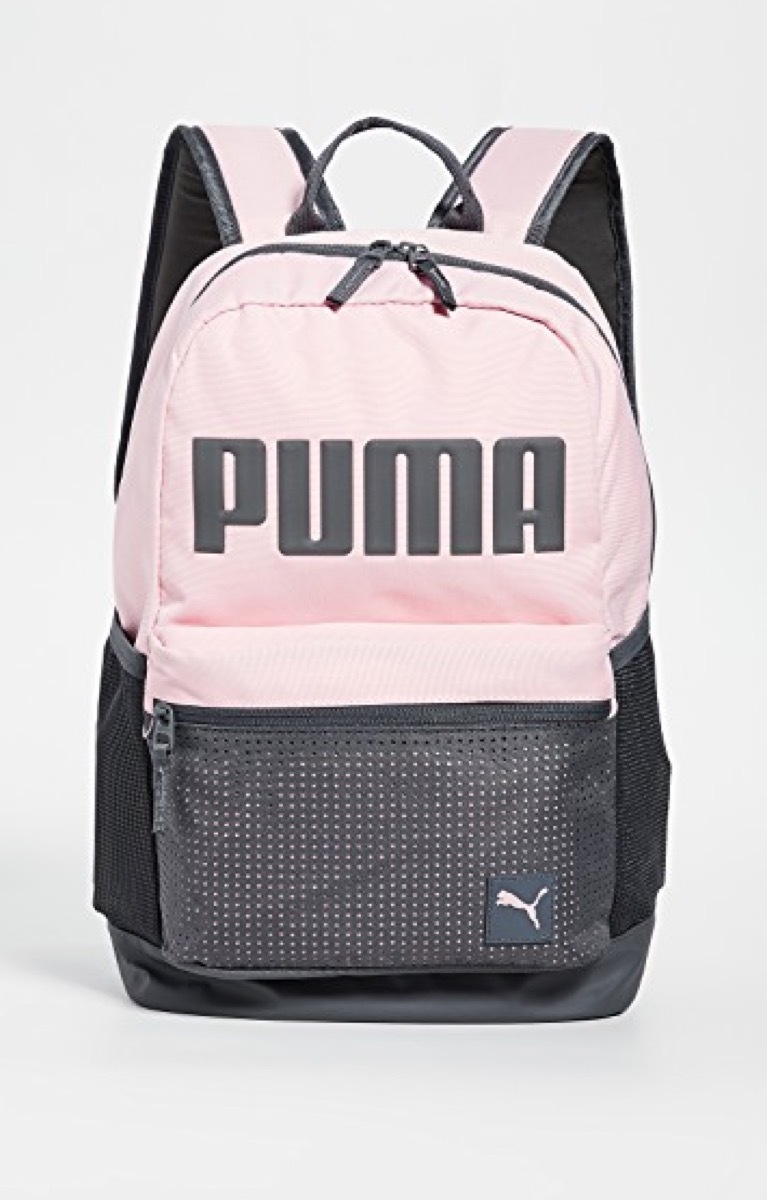 pink Puma backpack- best college backpacks