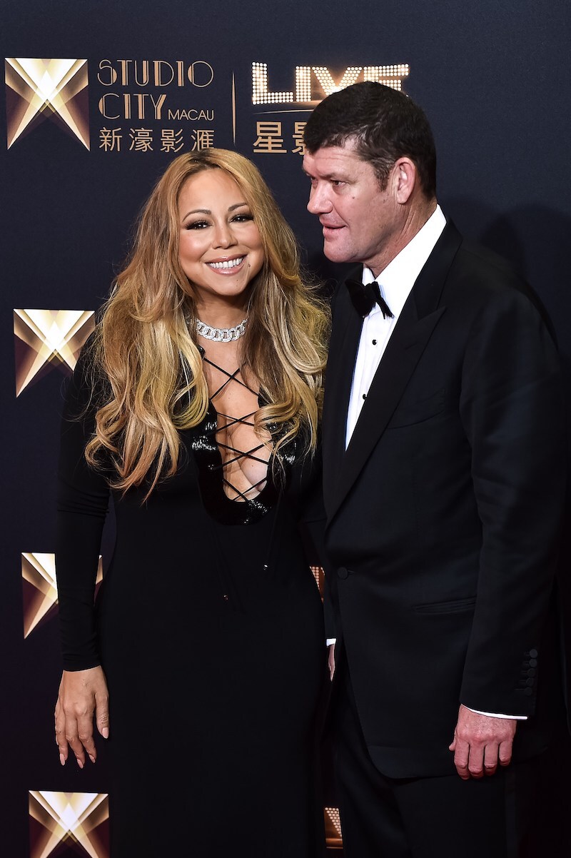 Mariah Carey and James Packer at opening ceremony of the Studio City casino resort in Macau in 2015