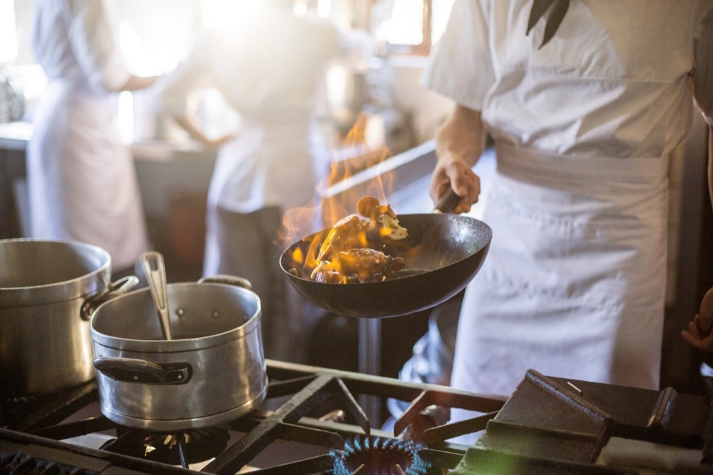 chef cooking in a restaurant