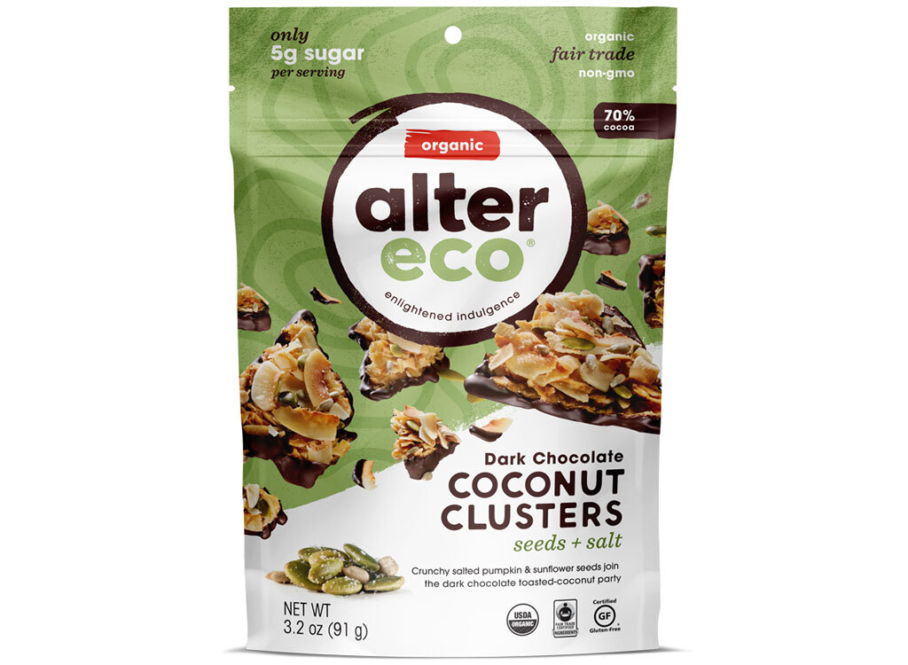 Alter eco coconut clusters dark chocolate seeds salt - low carb snacks