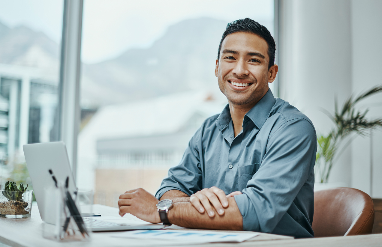 man working at office