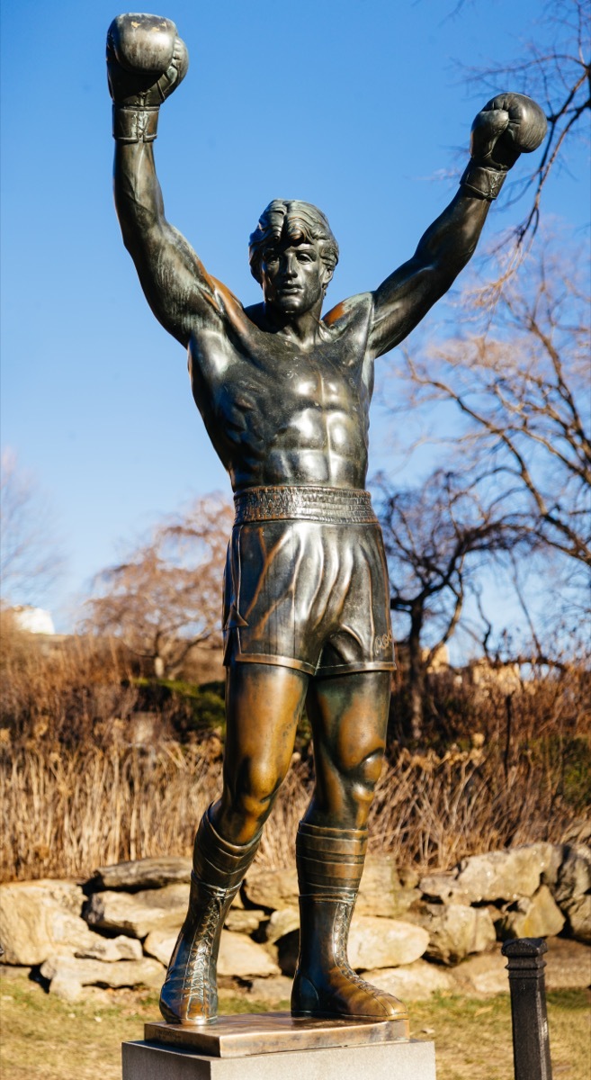 rocky balboa statue philadelphia pennsylvania famous state statues