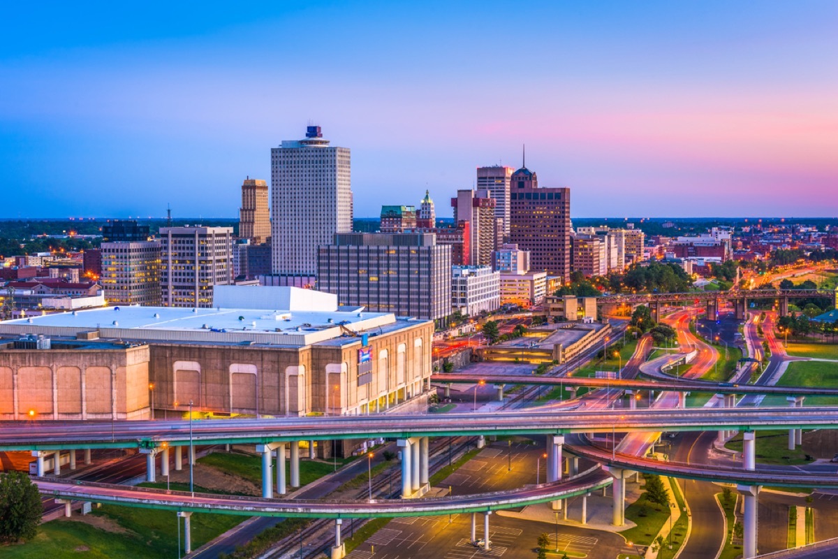 memphis tennessee skyline