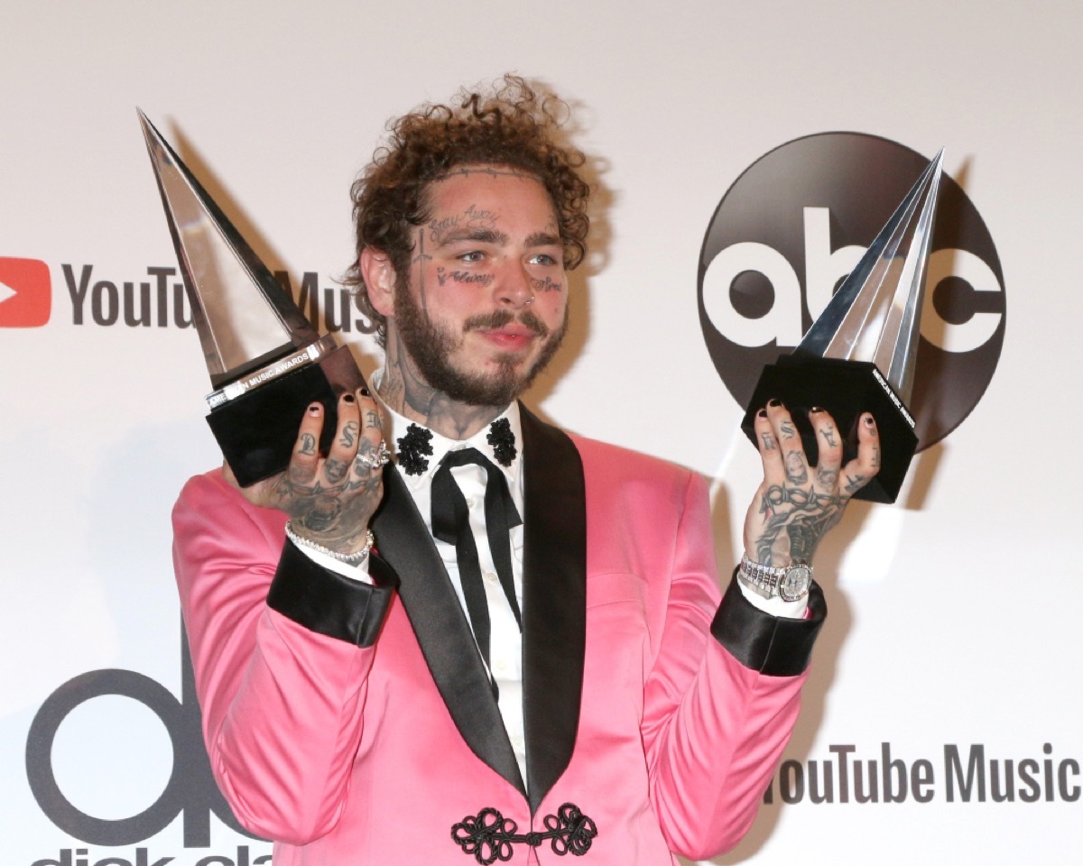 post malone holding awards