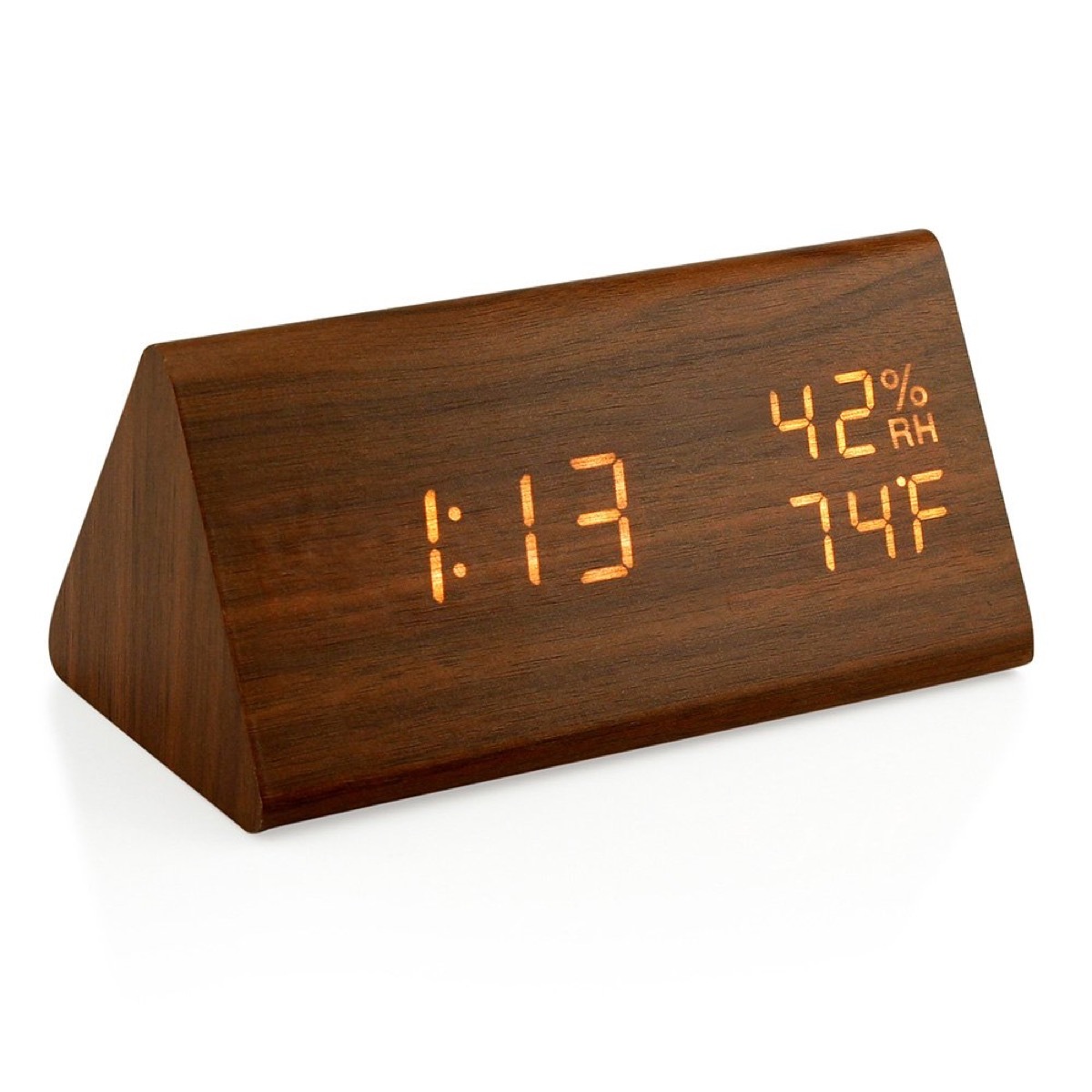 wood grain alarm clock