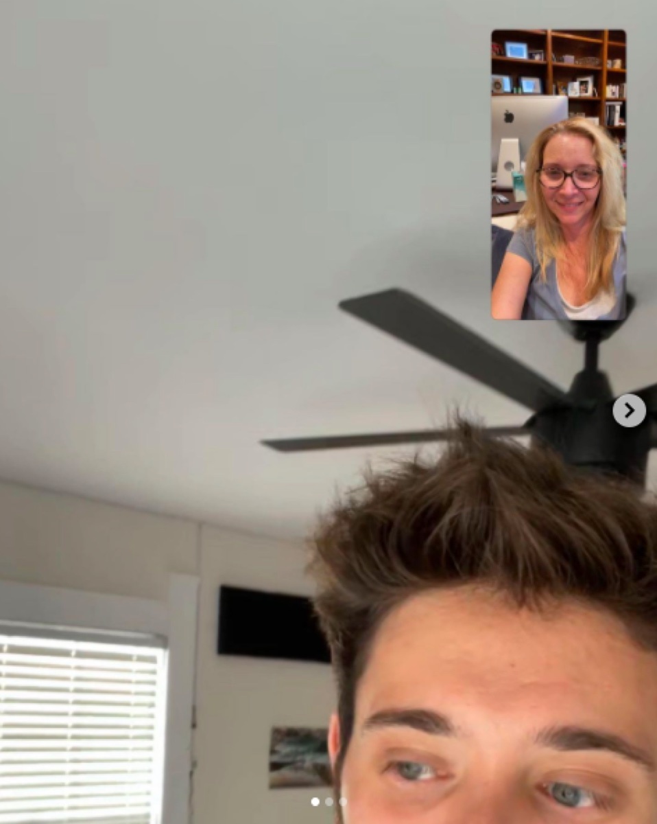 Lisa Kudrow FaceTiming with son Julian