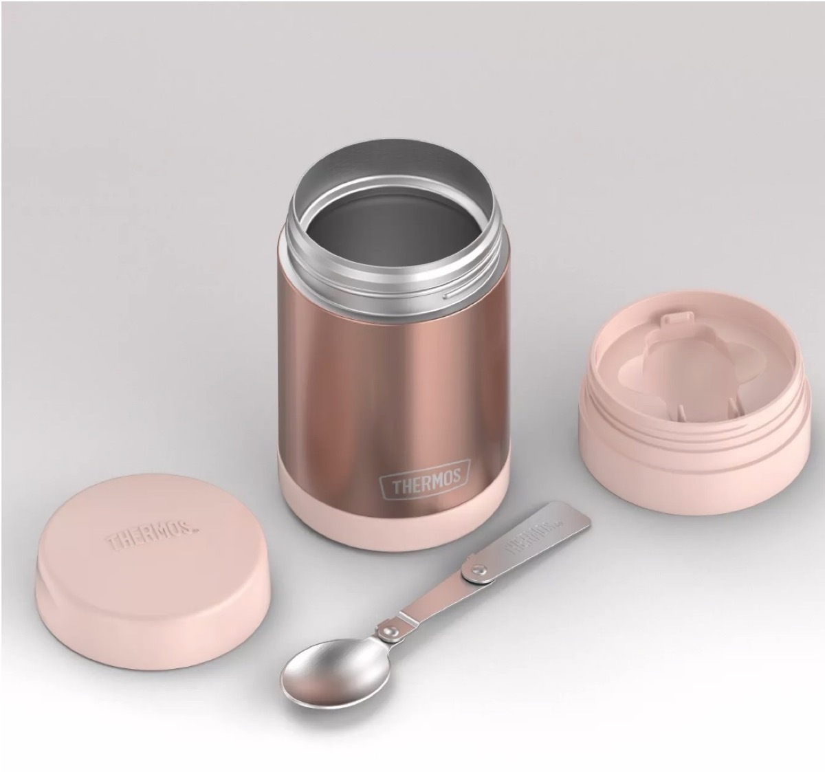 rose gold thermos, picnic essentials