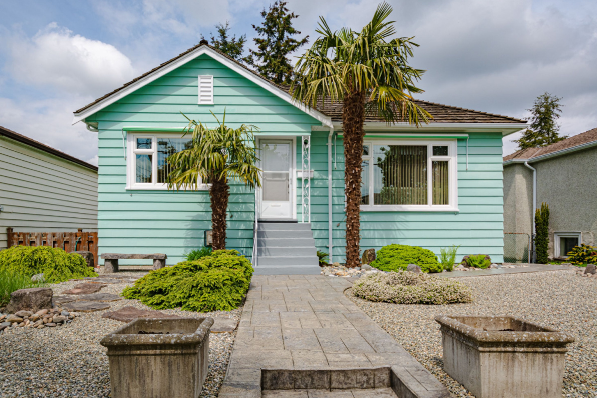 seafoam green house