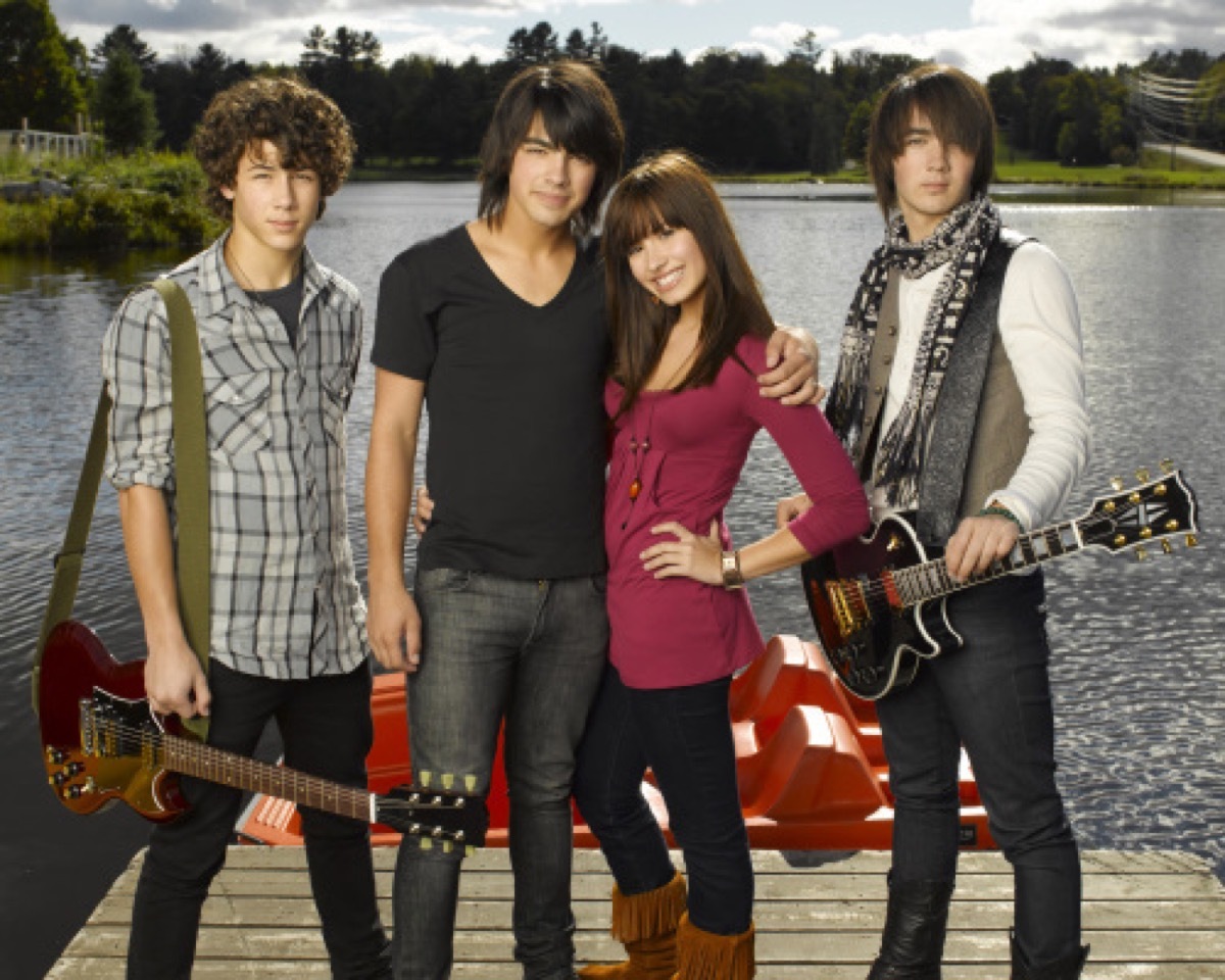 Demi Lovato and the Jonas Brothers in Camp Rock