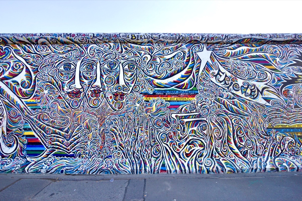 colorful East Side Gallery in Berlin