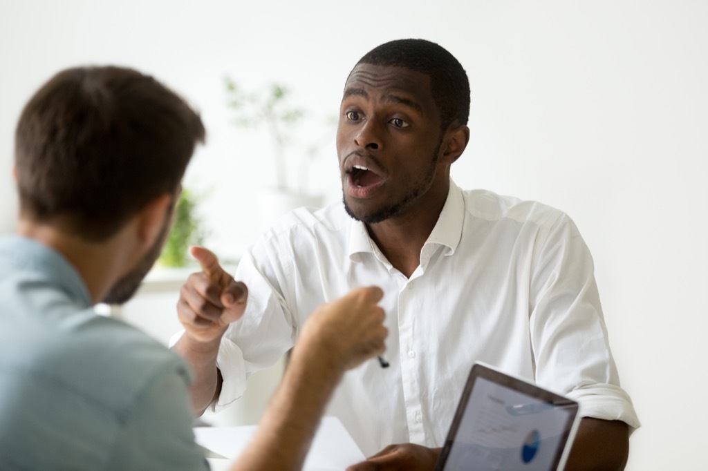 man yelling, things you should never say to a teacher