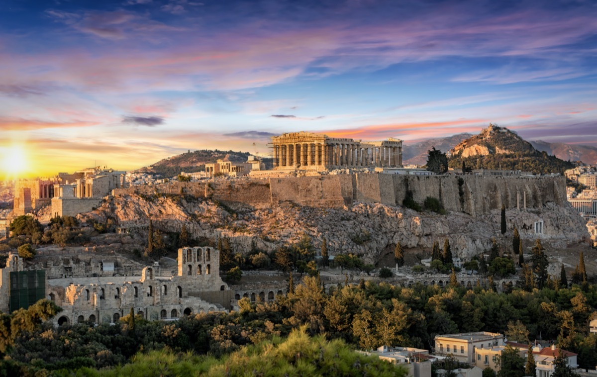 Parthenon at sunset