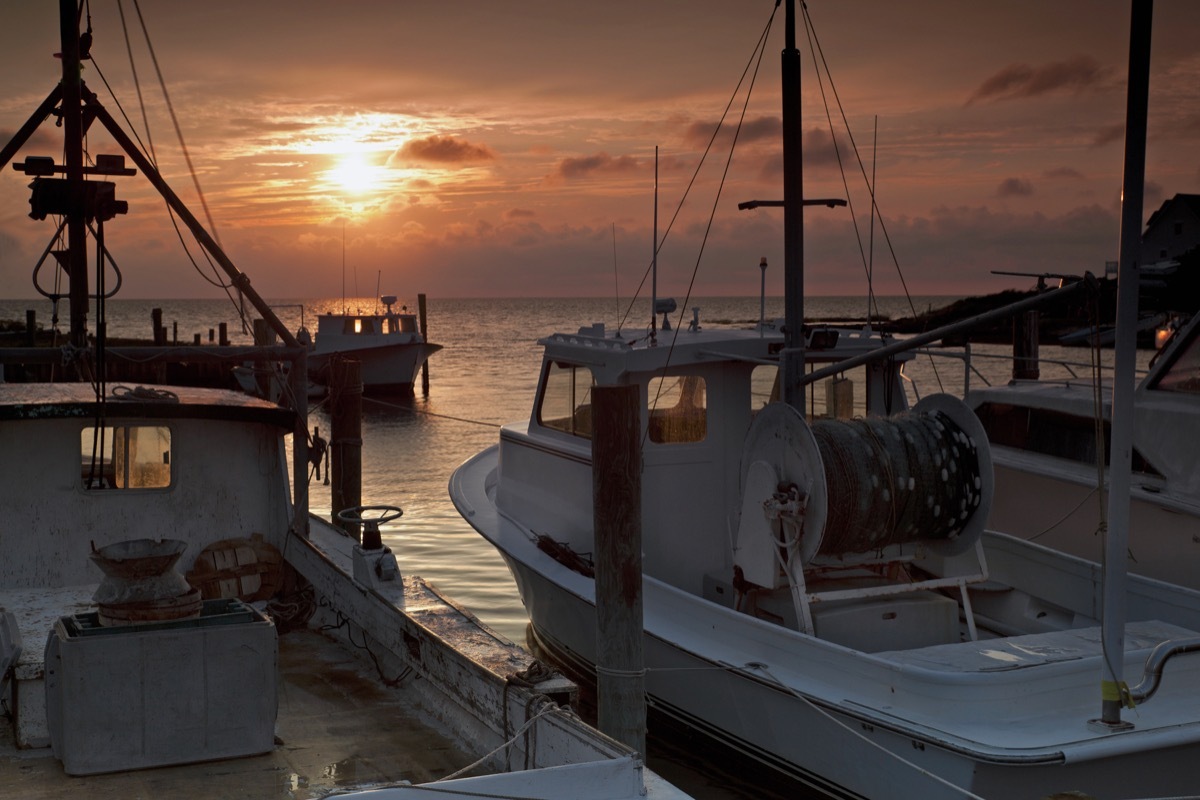 This is a sunset image taken on Hatteras Island on North Carolina's Outer Banks. - Image