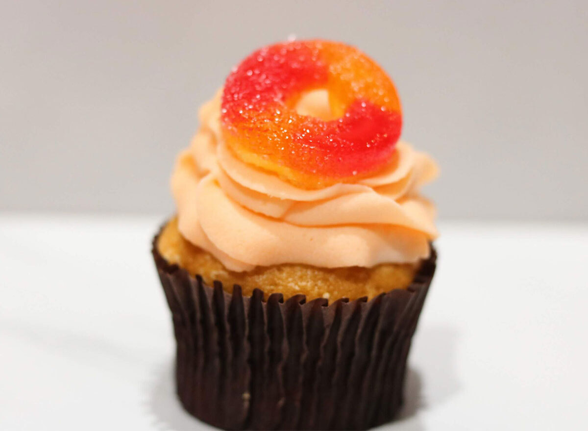 peach cupcake from delights by dawn