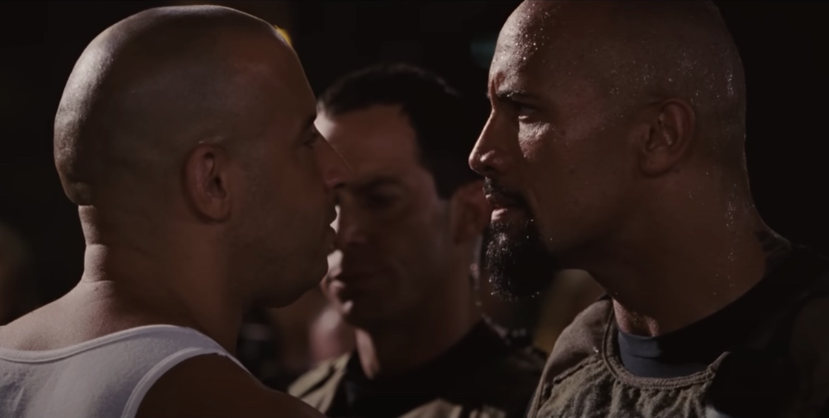 Vin Diesel and Dwayne Johnson in Fast Five