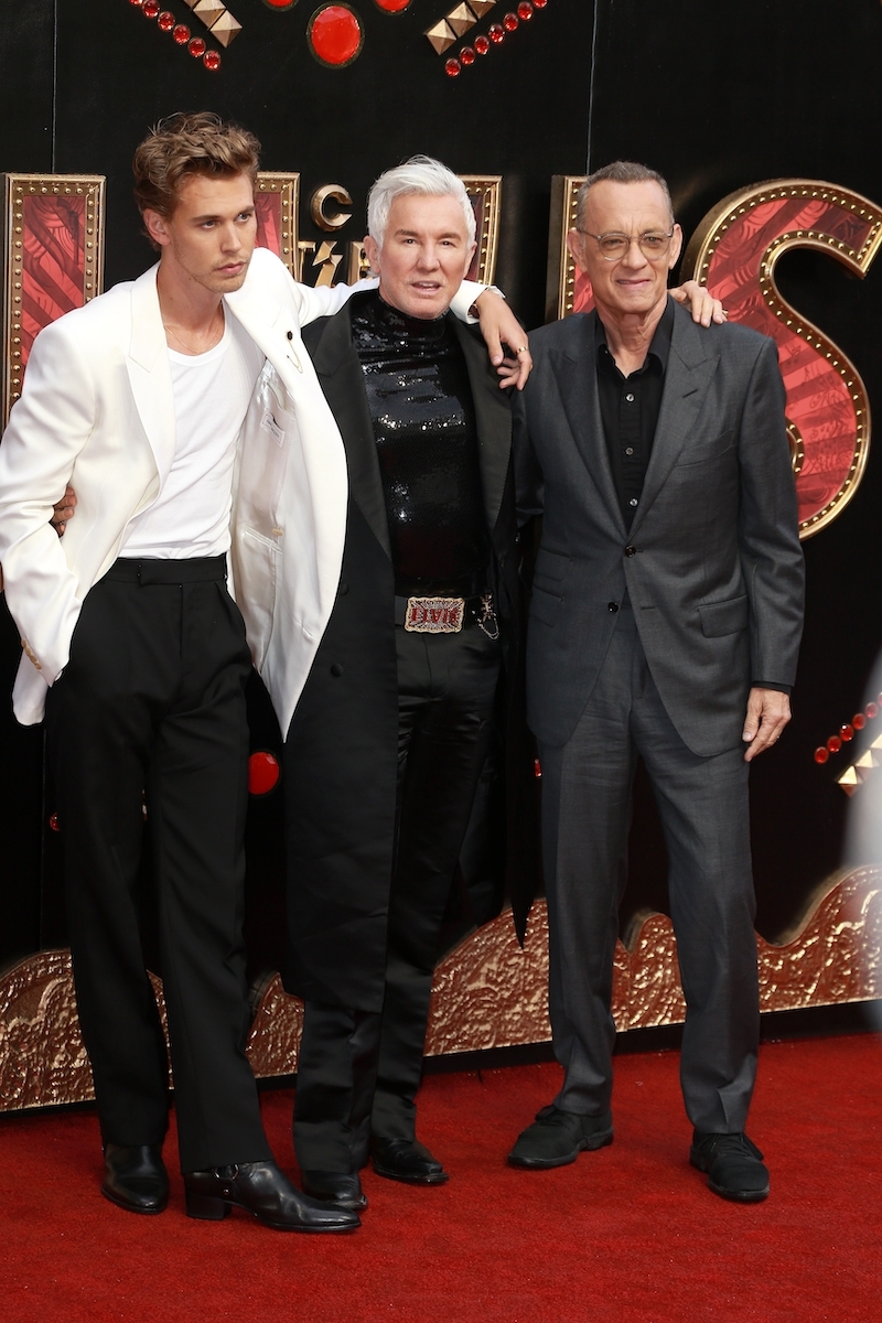 Austin Butler, Baz Luhrmann, and Tom Hanks at a screening of 