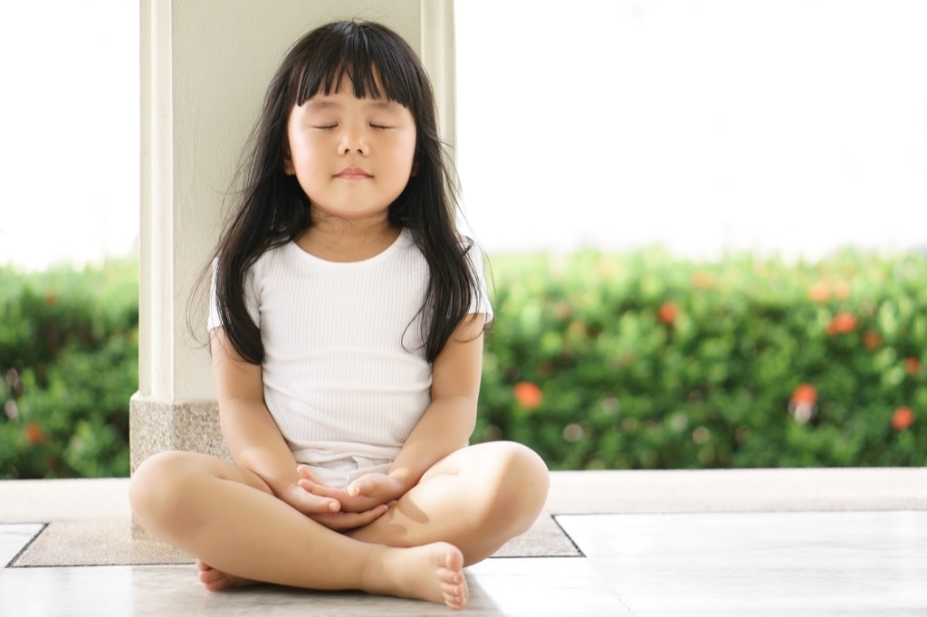 child meditating, middle child