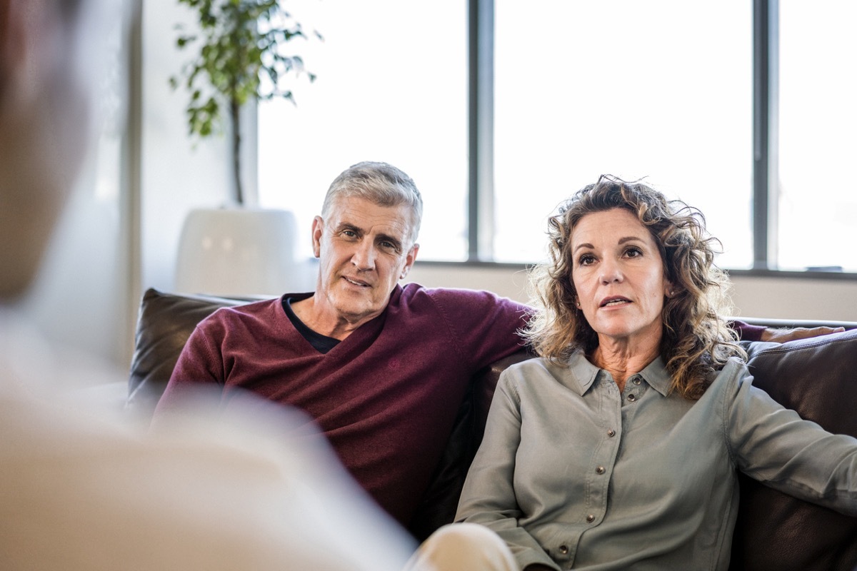 mature couple at couples therapy