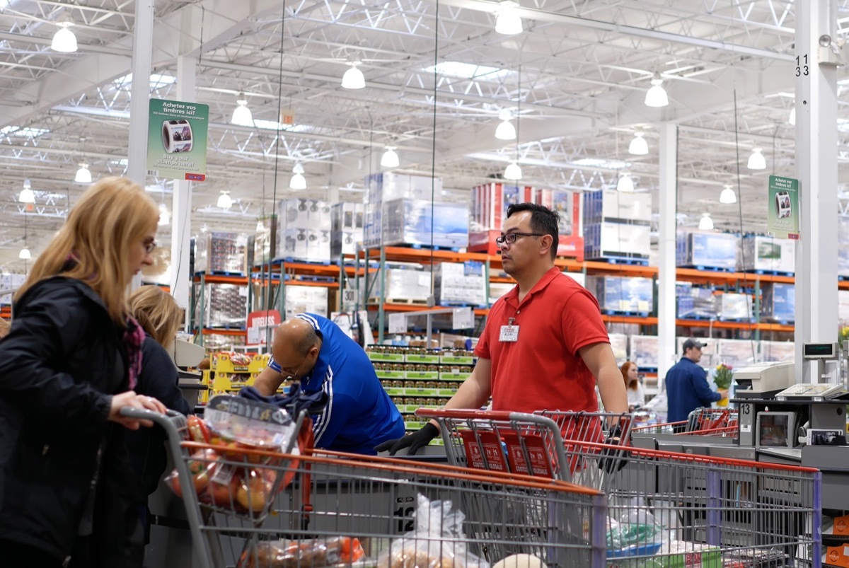 Costco customer at checkout